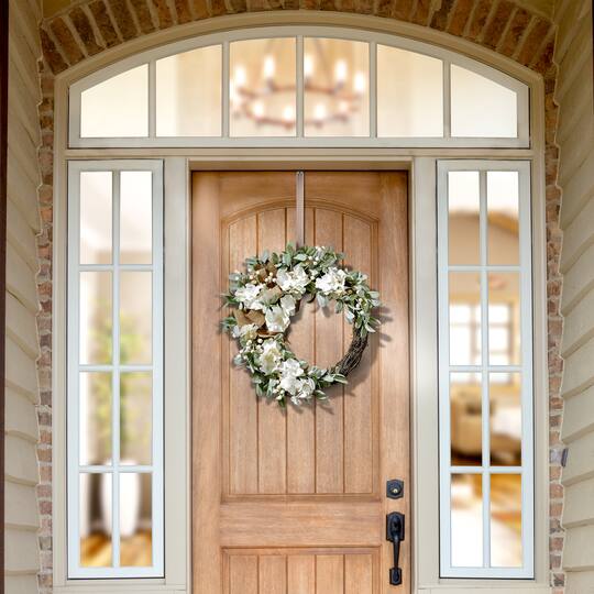 Haute Decor 22" Cream Crescent Hydrangea Wreath